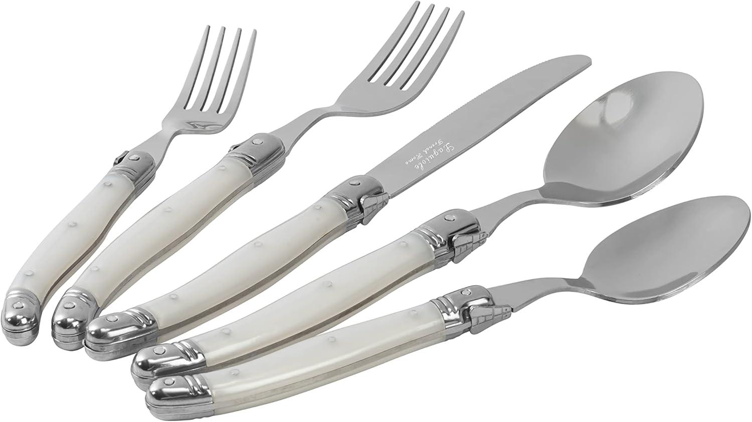 French Home Laguiole 20 Piece Stainless Steel Flatware Set, Service for 4 (Set of 20)