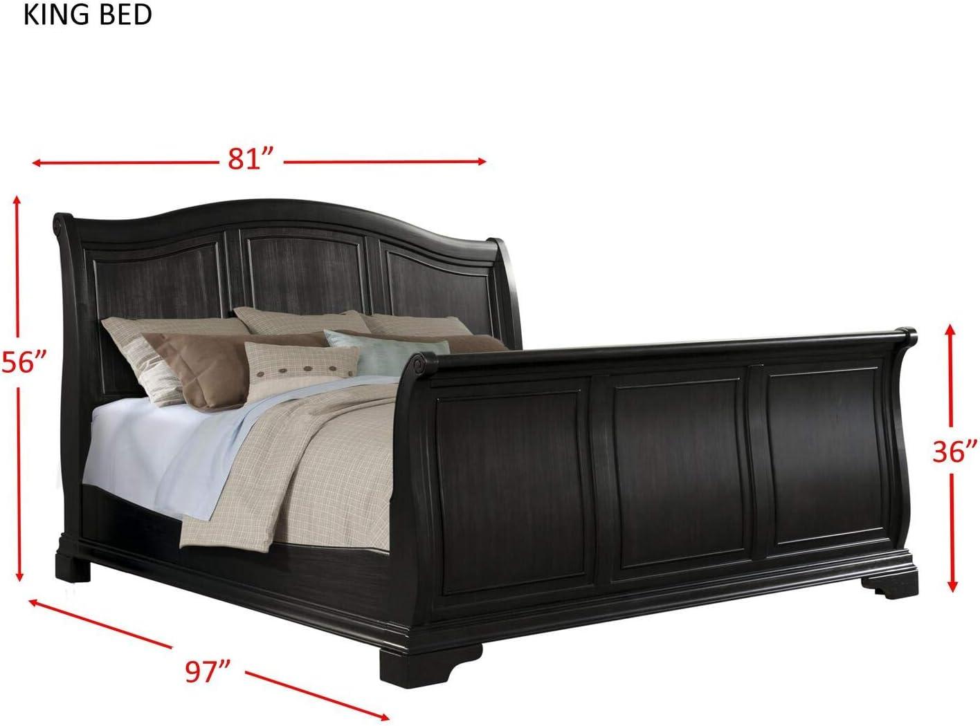 Picket House Conley Cherry King Sleigh Bed in Cherry