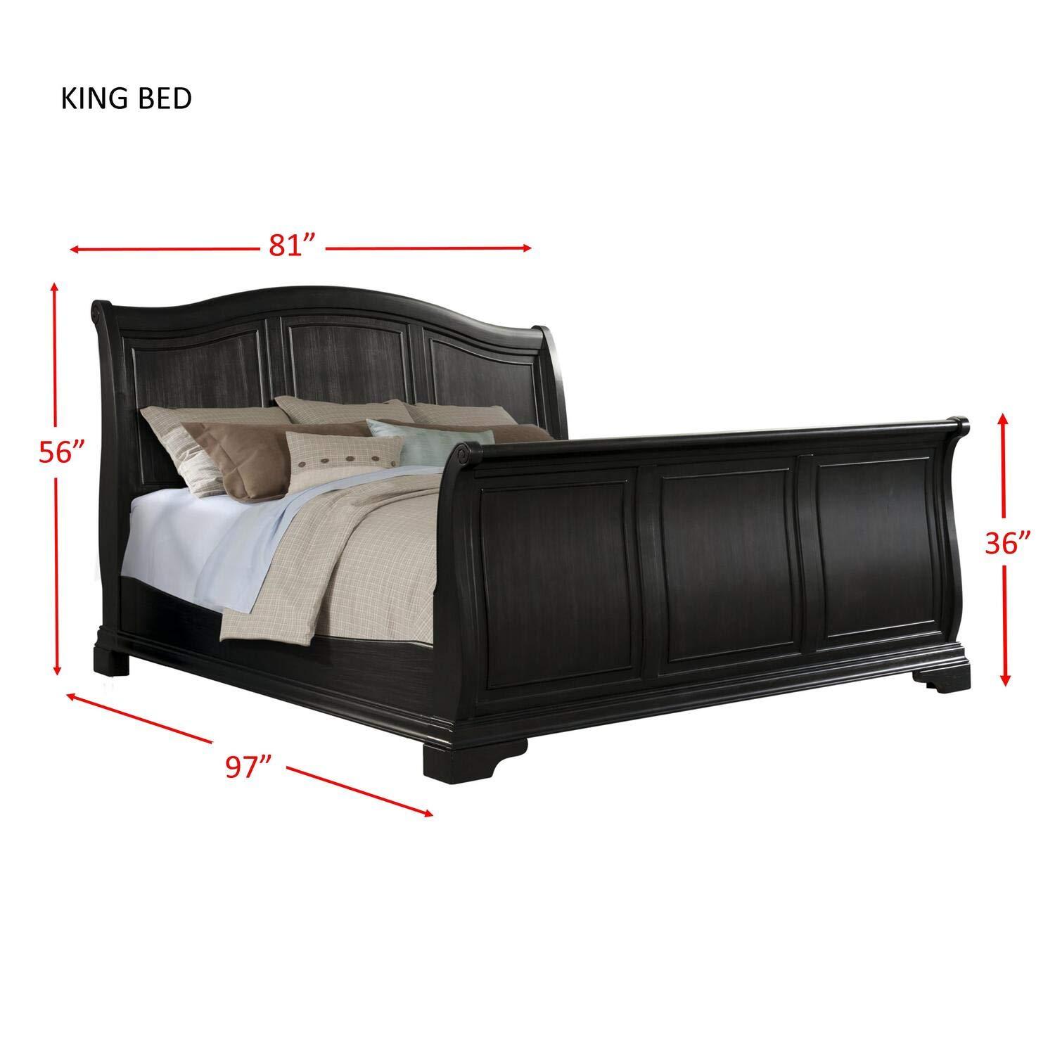 Picket House Conley Cherry King Sleigh Bed in Cherry