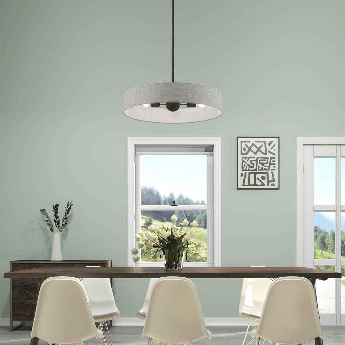 Livex Lighting Elmhurst 5 - Light Pendant in  Black