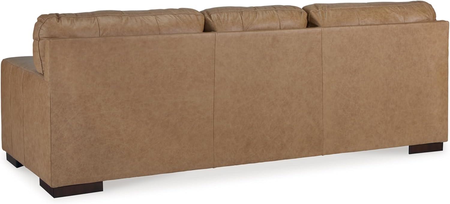 Tumbleweed Faux Leather Track Arm Sofa with Removable Cushions