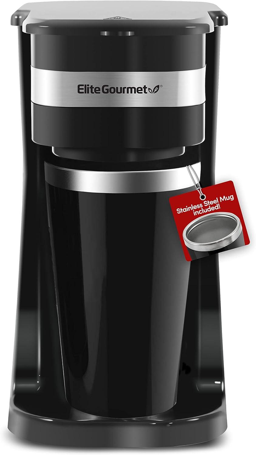 Elite EHC114 Black Personal Single Serve Coffee Maker