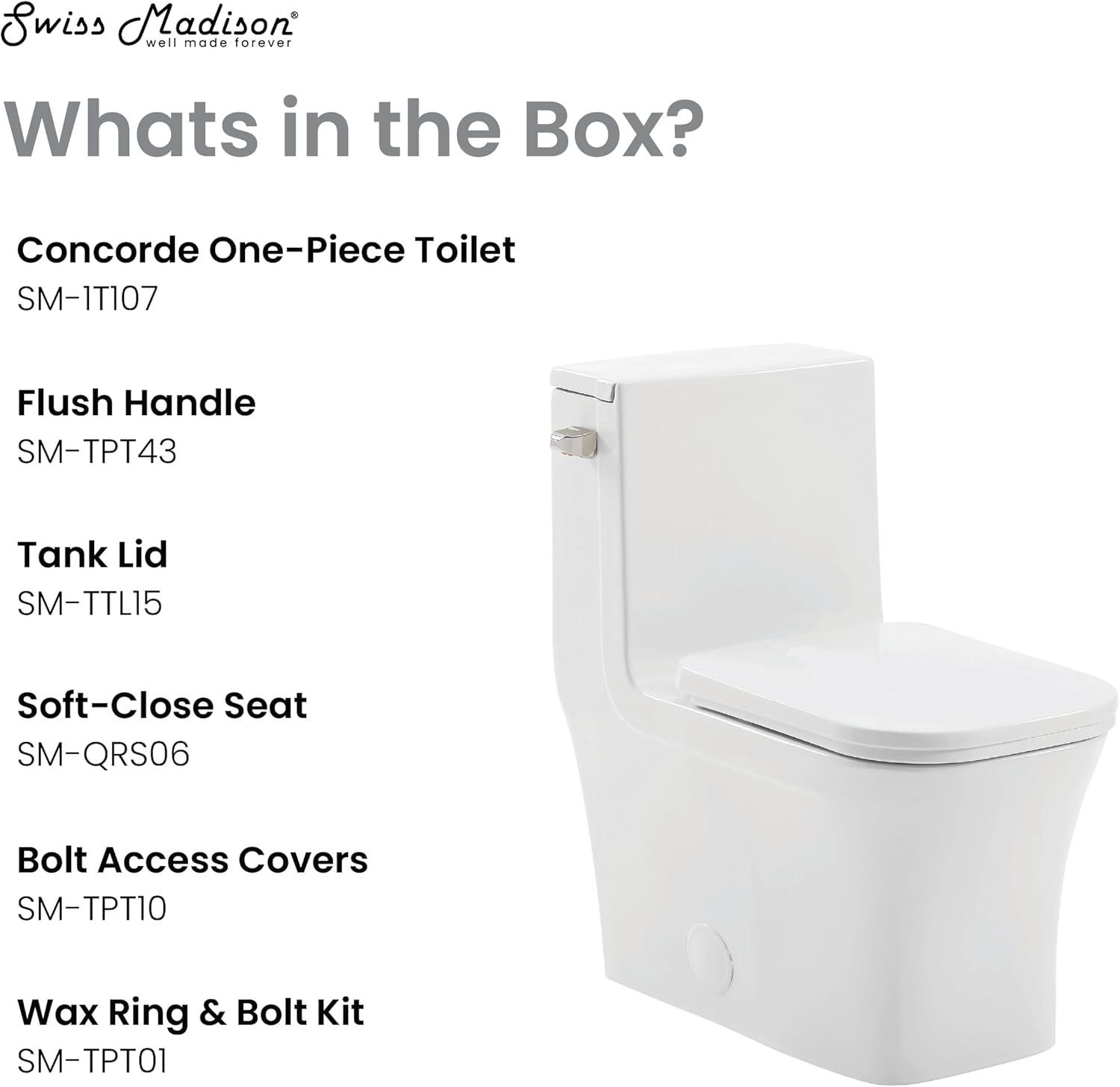 Concorde One-Piece Square Toilet Dual-Flush 1.1/1.6 gpf