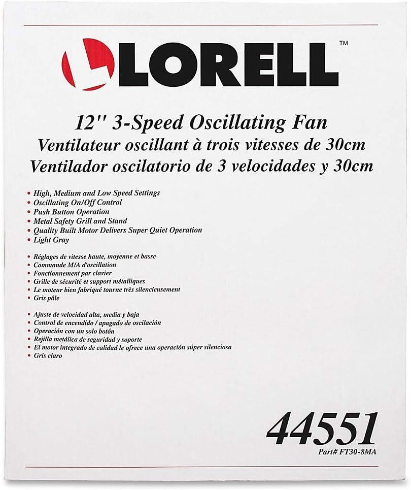Lorell 12" Oscillating Table Fan
