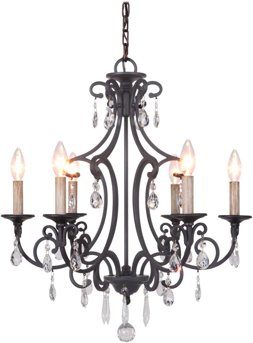 38926-MBK-Craftmade Lighting-Bentley - Six Light Chandelier     -Traditional Installation