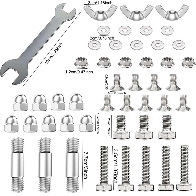 Outdoor Heaters for Patio Heater Replacement Parts-Bolt & Nut Set Patio Heater Reflector Shield Accessories Round Umbrella Outdoor Heaters for Patio Hardware
