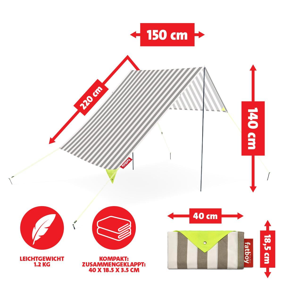 Biarritz Ultralight Portable White Aluminum Beach Tent