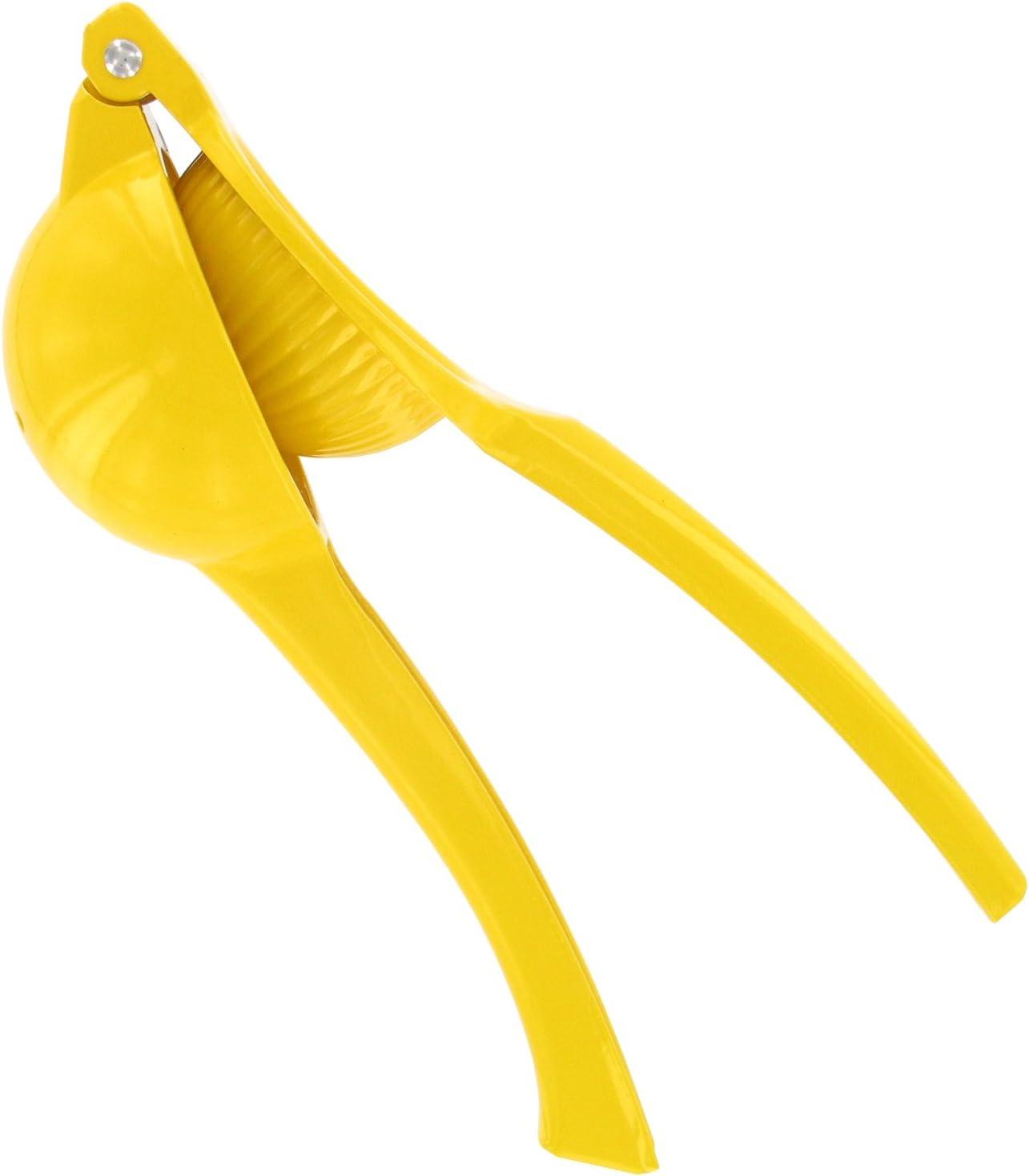 Prepworks Lemon Squeezer: Aluminum Citrus Press, Dishwasher-Safe, Yellow Juicer, 3" Height, 0.46 lbs