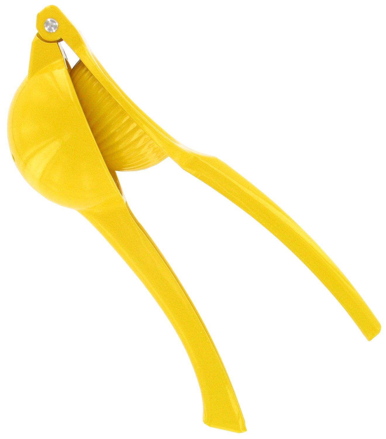 Prepworks Lemon Squeezer: Aluminum Citrus Press, Dishwasher-Safe, Yellow Juicer, 3" Height, 0.46 lbs