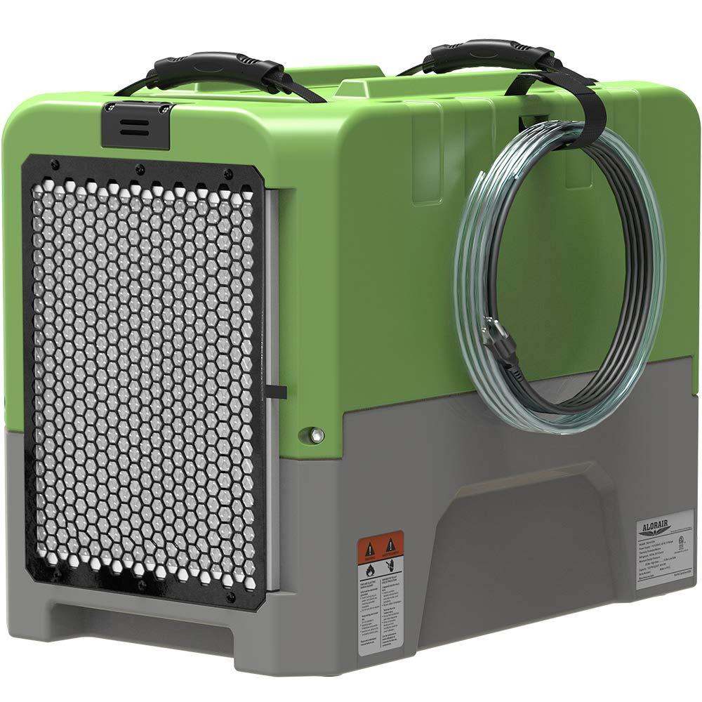 Refine Air Treatment ALORAIR 180 PPD Commercial Dehumidifier with Pump Drain Hose for Basement Warehouse & Job Sites Green