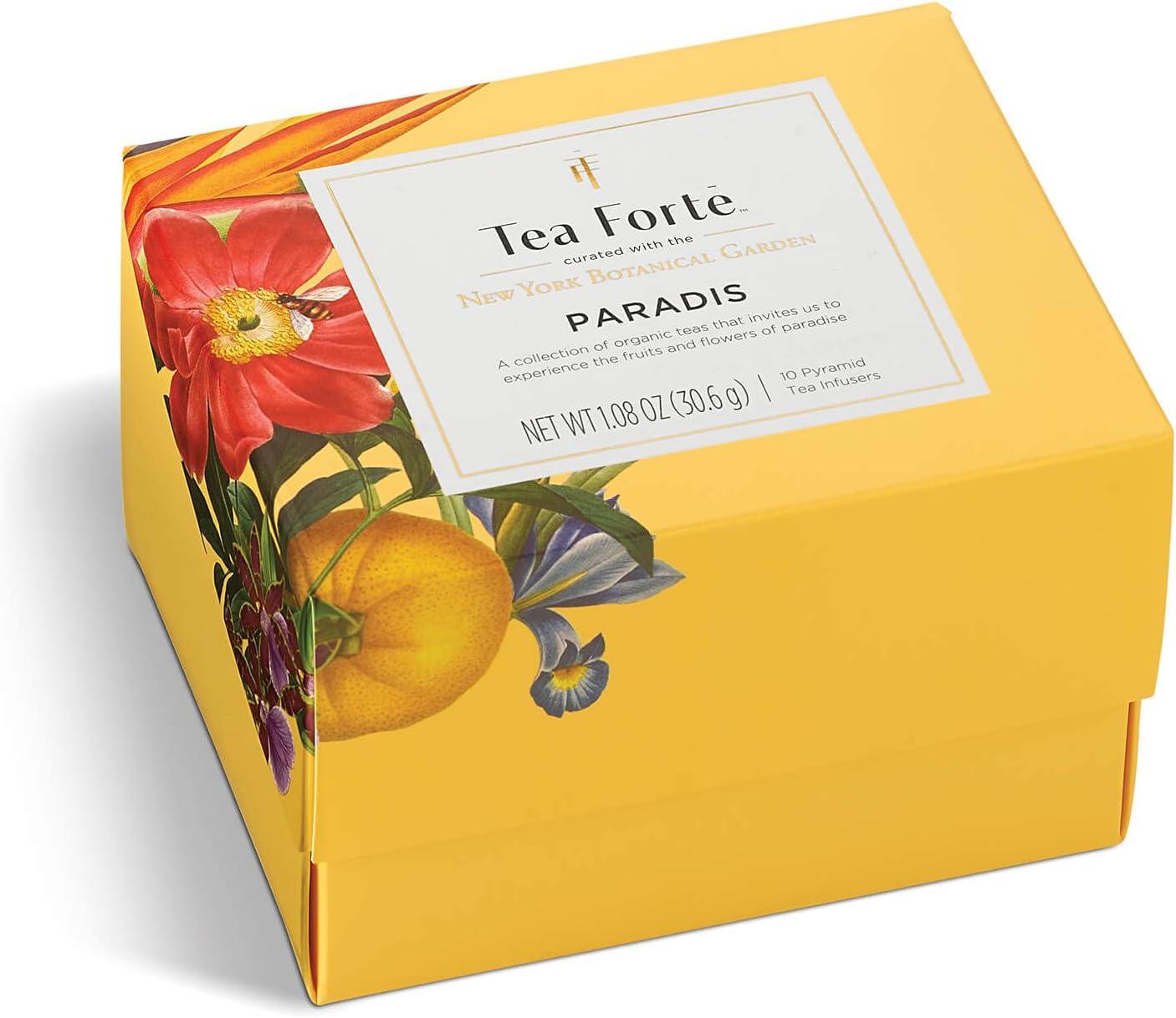 Paradis Yellow Porcelain Tea Gift Set with Pyramid Infusers