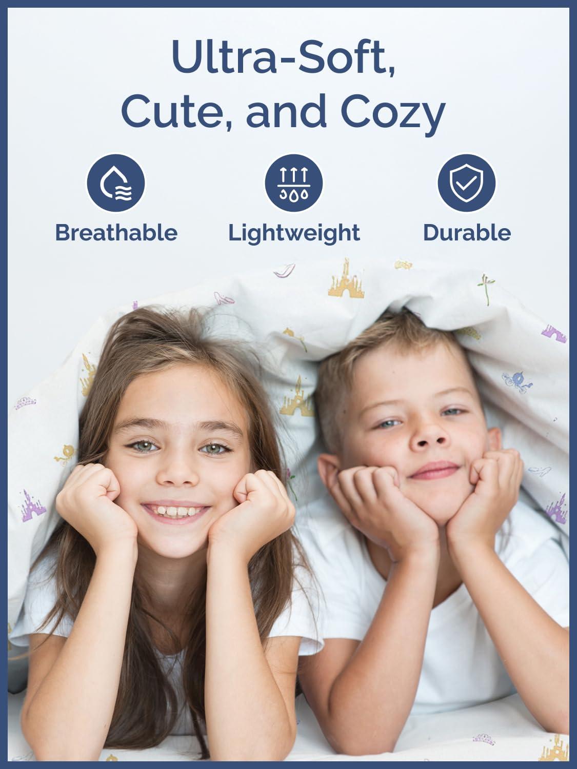 CGK Linens 4 Piece Kids Microfiber Sheet Set - Wrinkle Free - Cute, Cozy, Soft