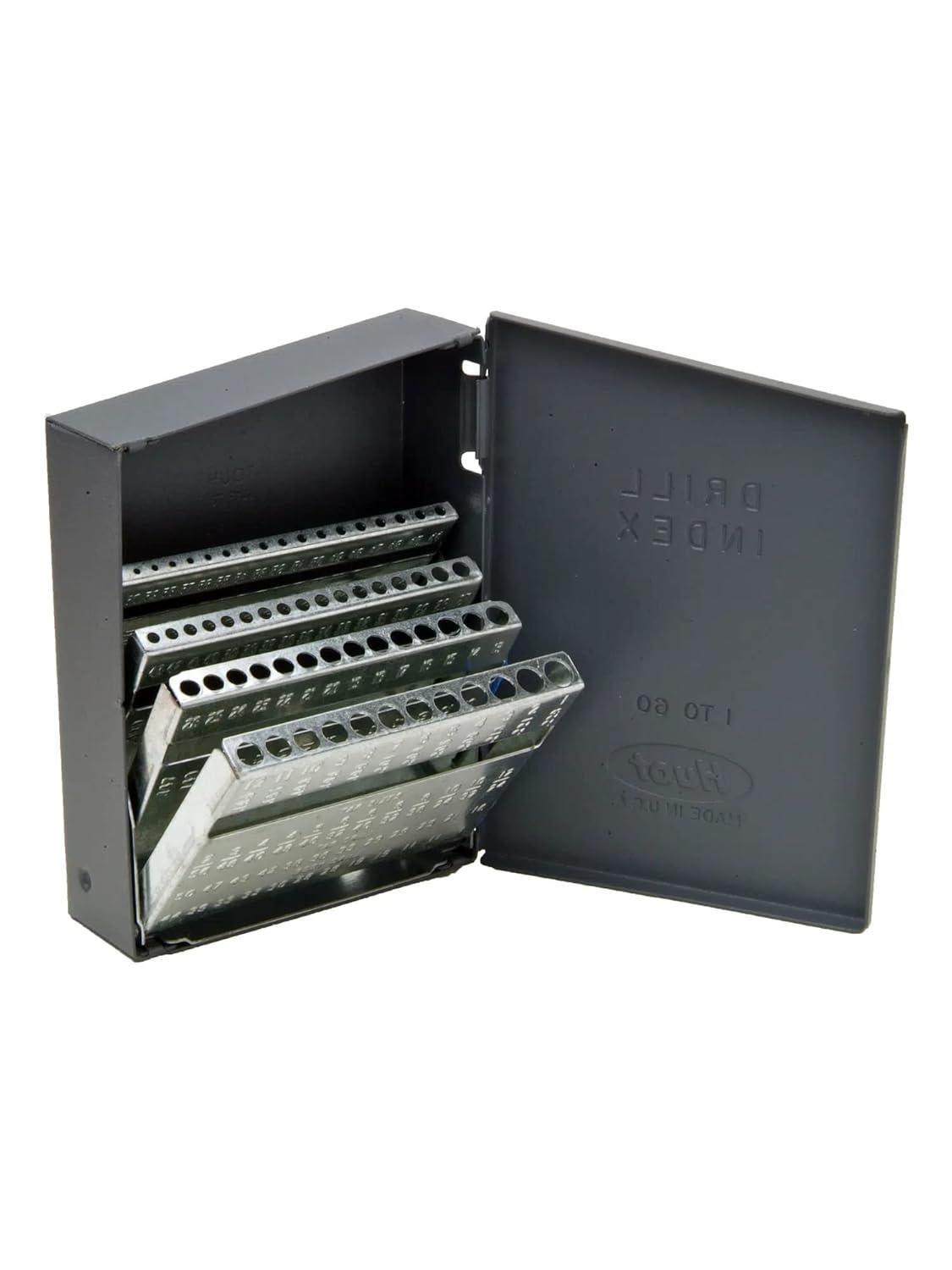 Drill America Drill Bit Index/Case, 1 - #60 (60 Sizes), 10600, HUT60