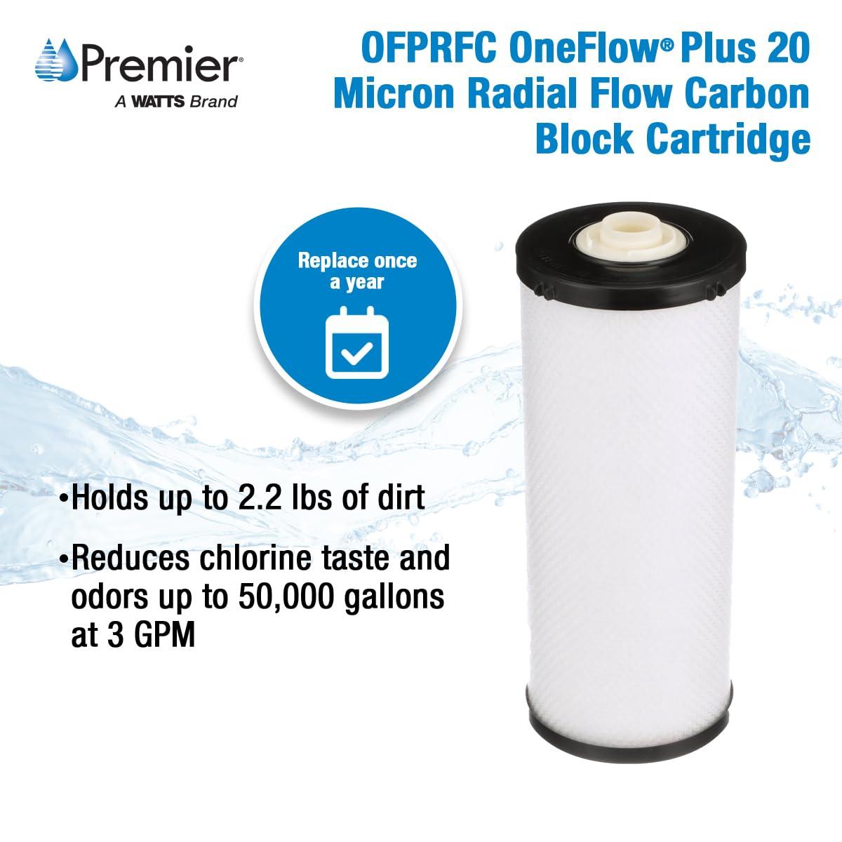Watts Premier OneFlow+ Radial Flow Carbon Block Filter, OFPRFC