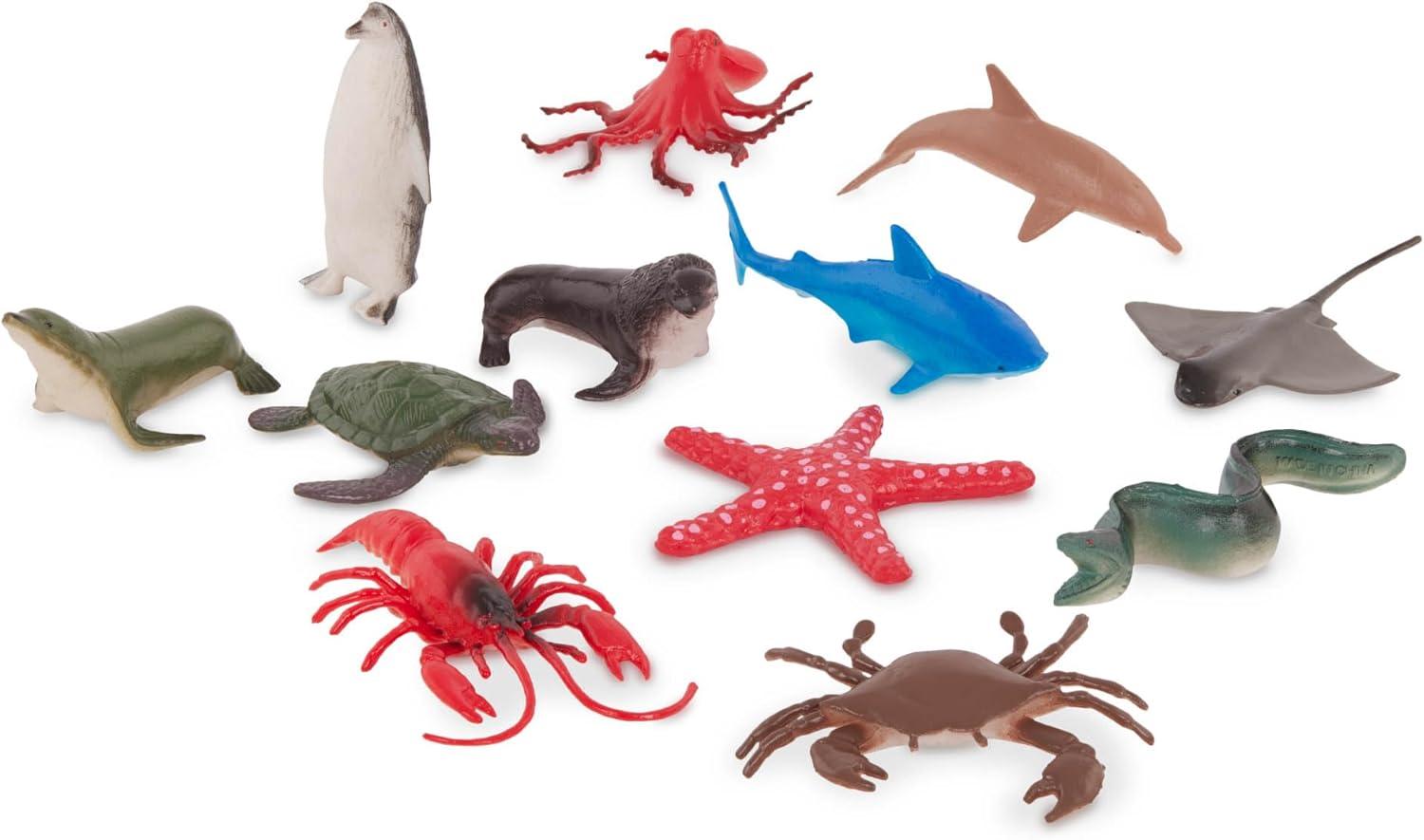 Terra 60-Piece Plastic Ocean Animal Figurine Set