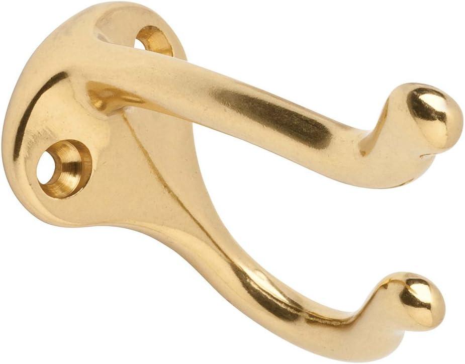 Bright Brass Gold Metal Coat and Hat Hook