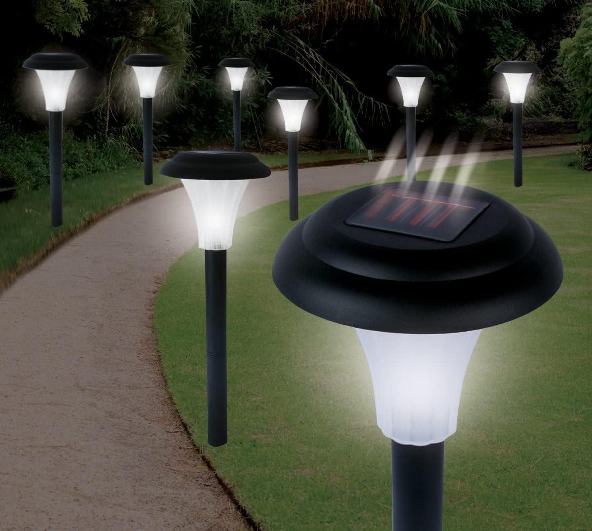 Solar Matte Black Solar Powered Integrated LED Pathway Light Pack