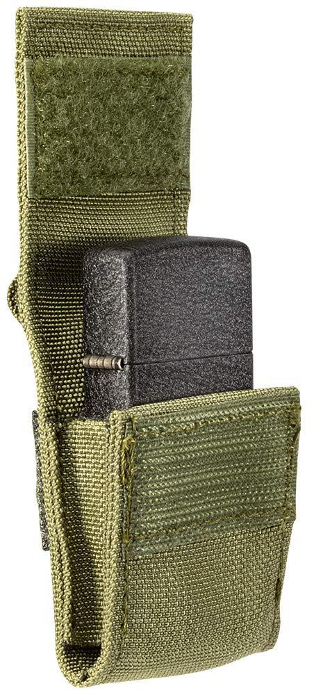 Zippo Lighter with MOLLE Green Pouch, 1.44" x 2.25"