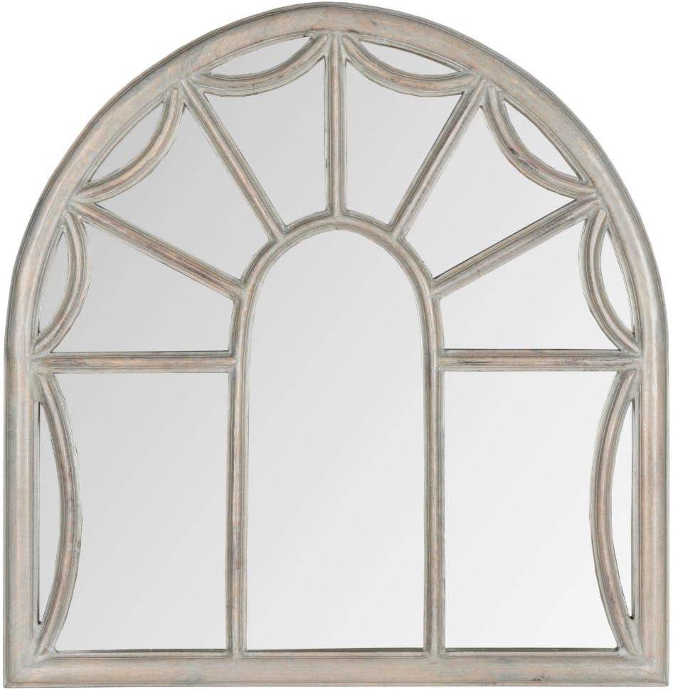 Gray Mango Wood Palladian Arch Wall Mirror