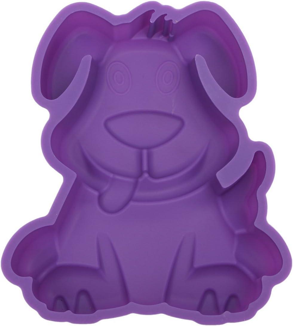 Dog Baking Mold Dog Non-stick Silicone Pan Mold for Cake, Muffin, Loaf, Bread, Toast, Mousse, Scone (Random Color)