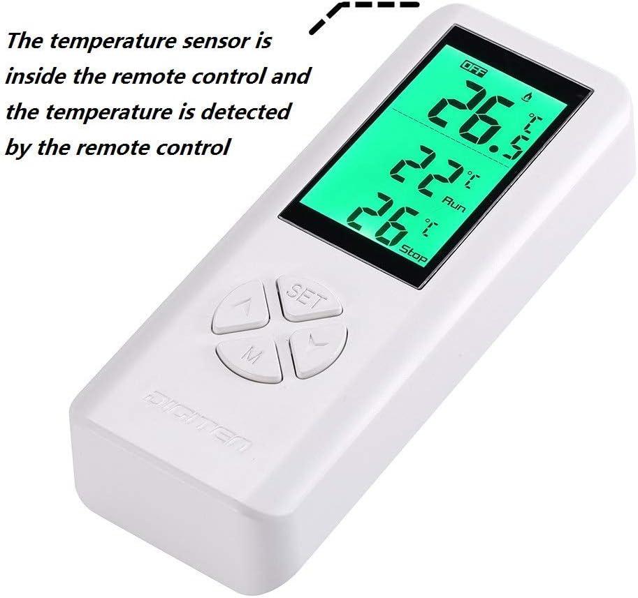 White Digital Wireless Thermostat with Remote Control