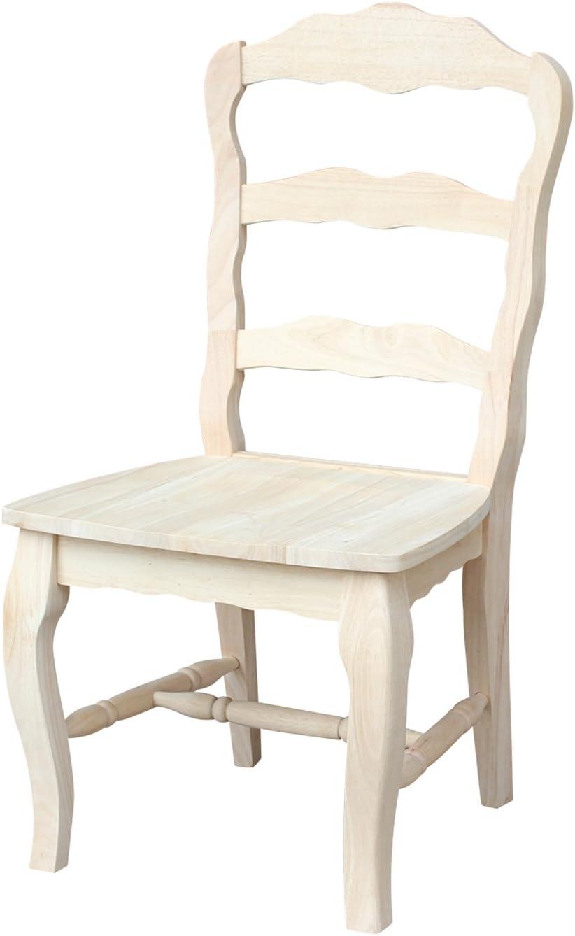 Elegant High-Back Ladderback Microfiber Upholstered Side Chair in Wood