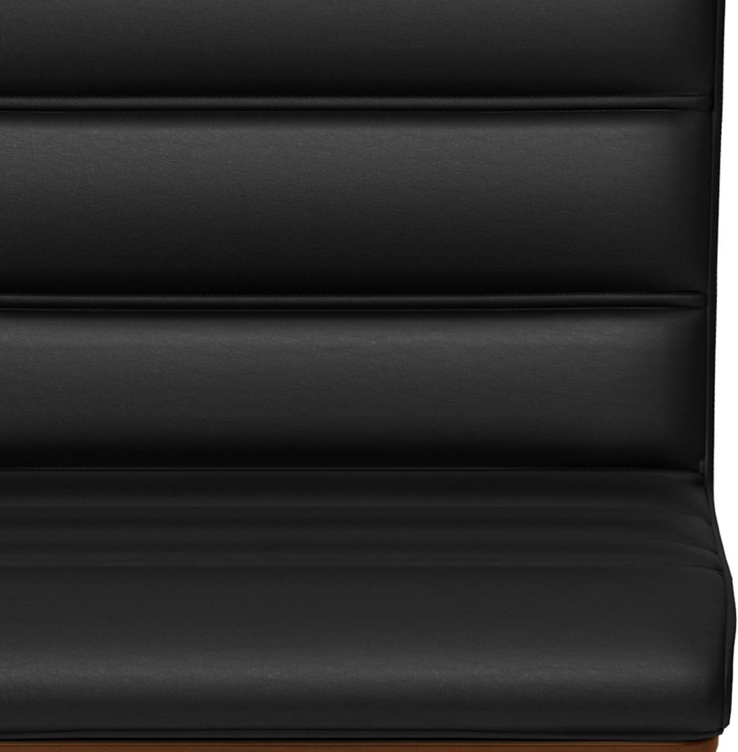 Simpli Home Roland Swivel Upholstered Mid-Century Modern Stool with Padded Seat and Back