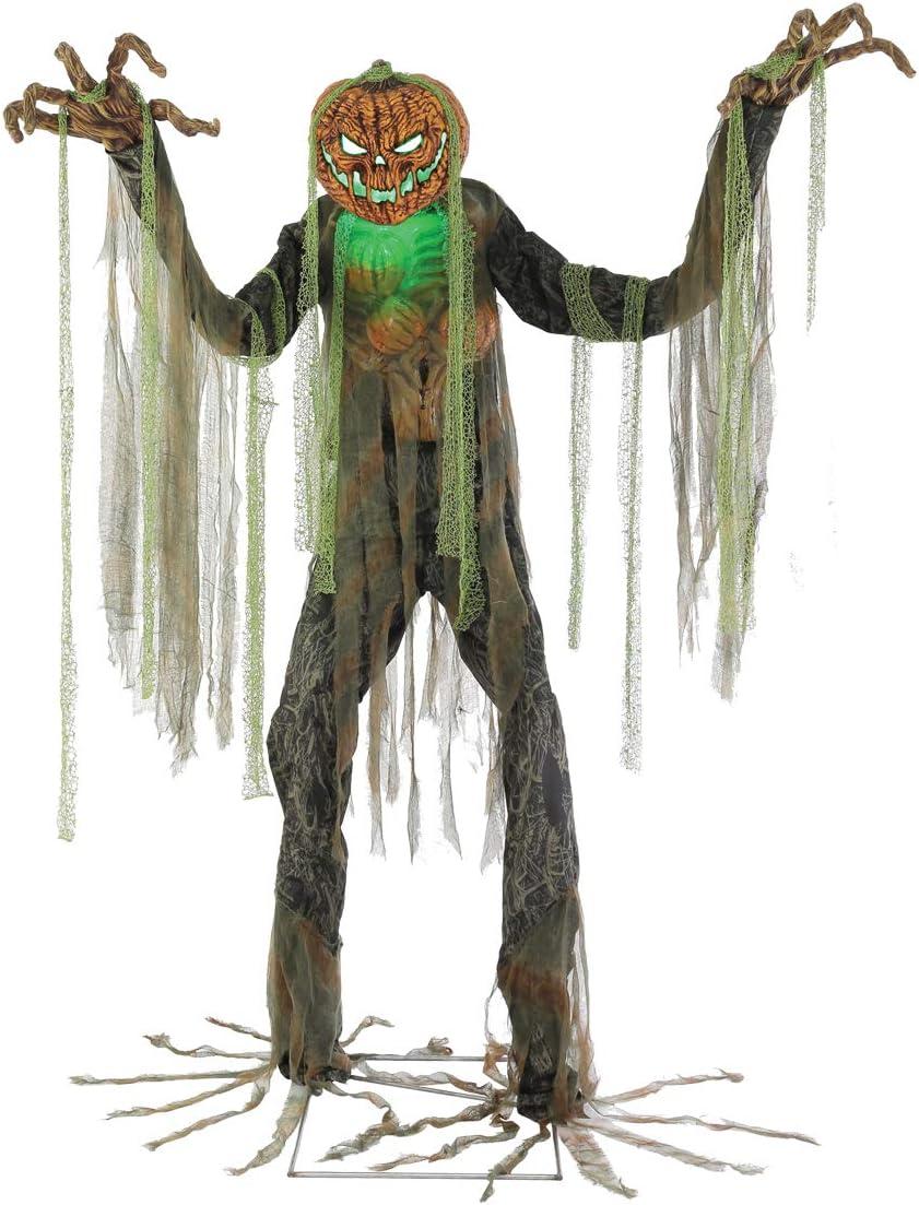 Halloween Express  Root of Evil Animated Scarecrow Halloween Decoration - Size 7 ft - Black