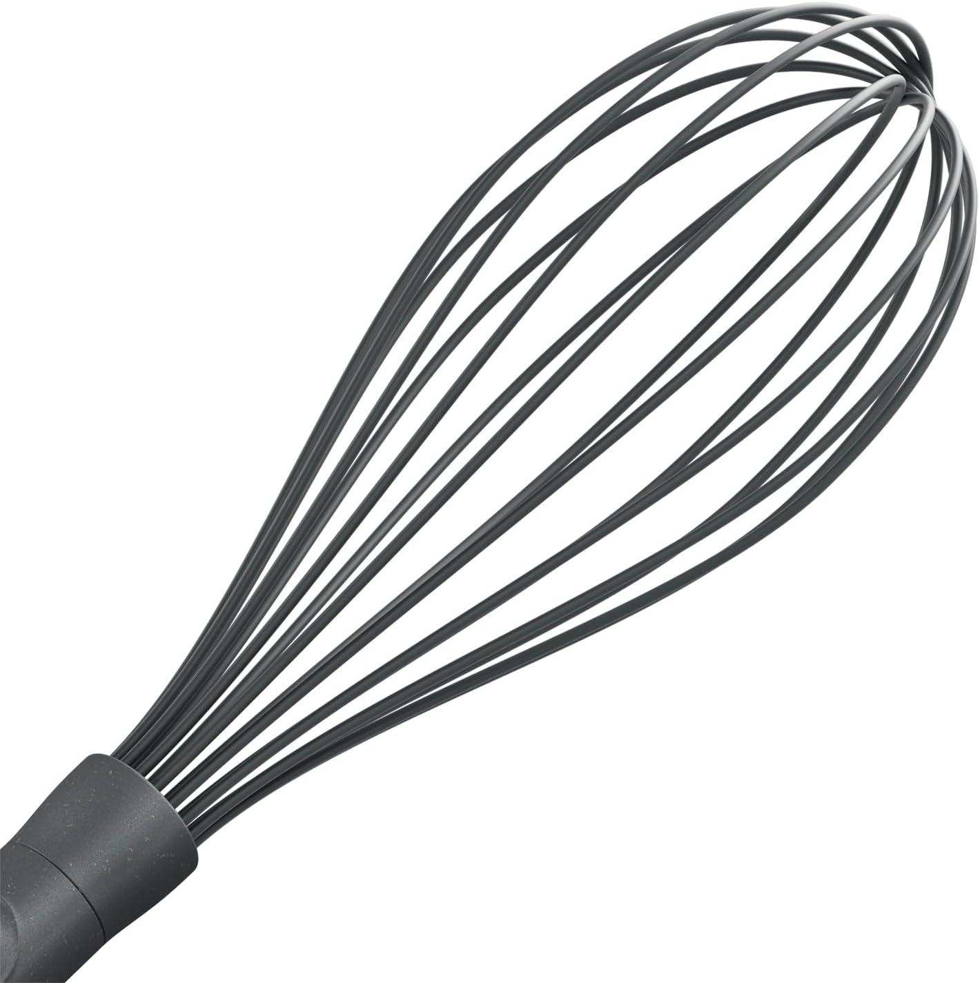 Beluga Gray Silicone Balloon Whisk with Ergonomic Handle