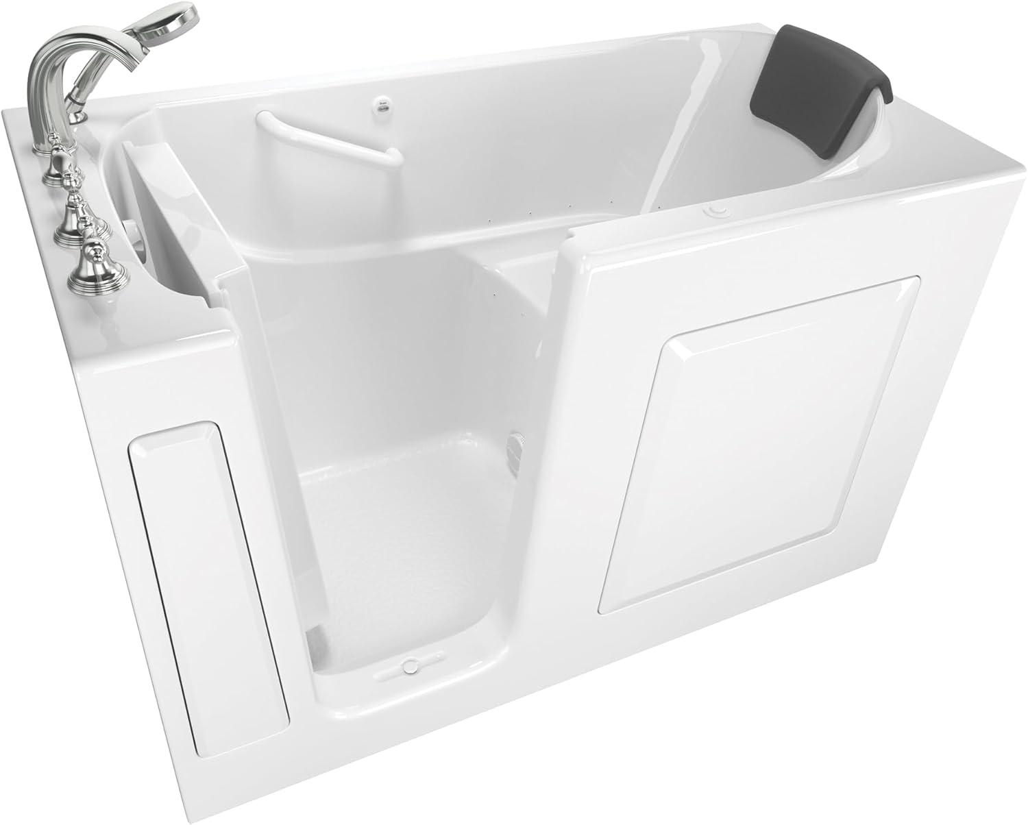 59.5'' x 29.75'' Walk-in Air Fiberglass Bathtub with Faucet