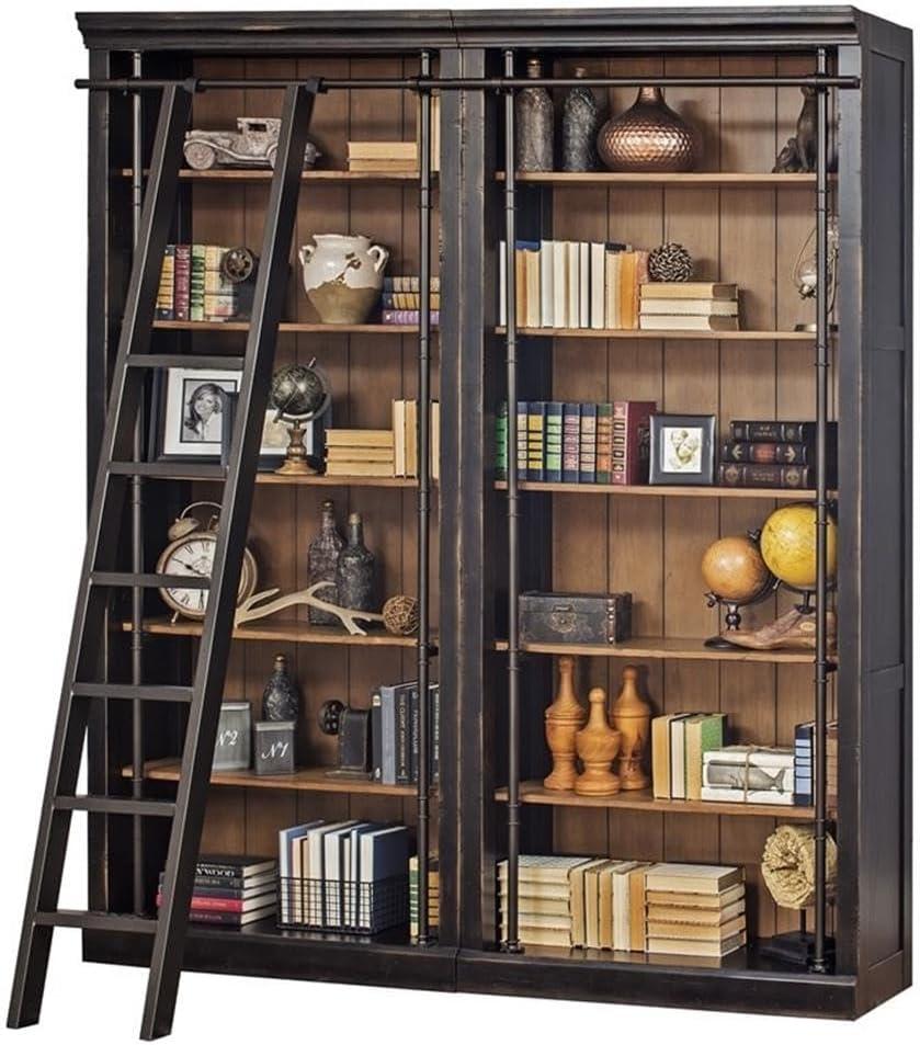 Toulouse Metal Ladder for Bookcase Black - Martin Furniture: No Assembly, 6 Rungs, 90" Height