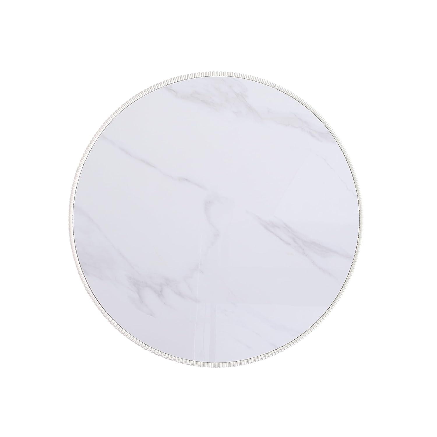 Manhattan Comfort 3pc Anderson Leatherette Upholstered Coffee Table and End Table Set Cream/Gray