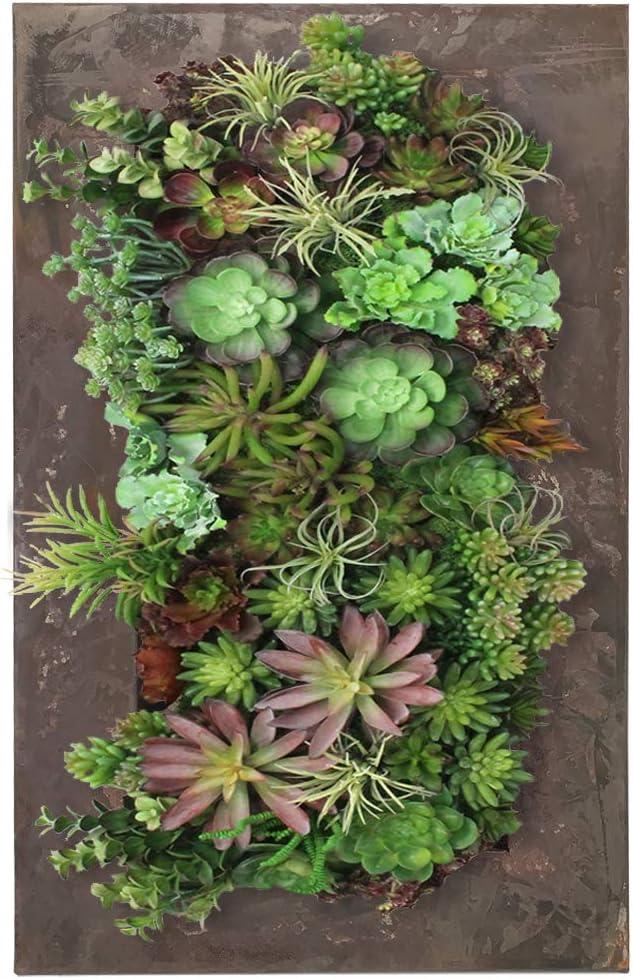 Modern Home Living Wall Galvanized Steel/Zinc Succulent Planter (Rust Zinc, 18 Pocket)