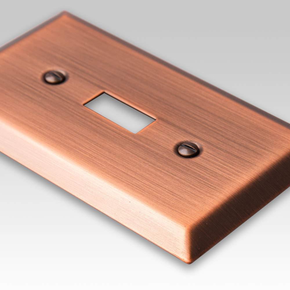 Amerelle 163R4AC Century Wallplate, 4 Rocker, Steel, Antique Copper, 1-Pack