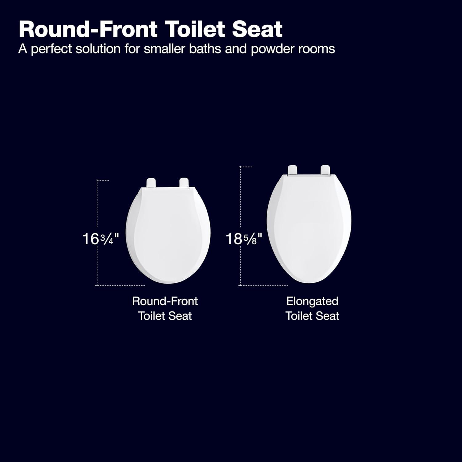 Kohler Brevia Quiet-Close Toilet Seat with Grip-Tight Bumpers and Quick-Attach Hardware