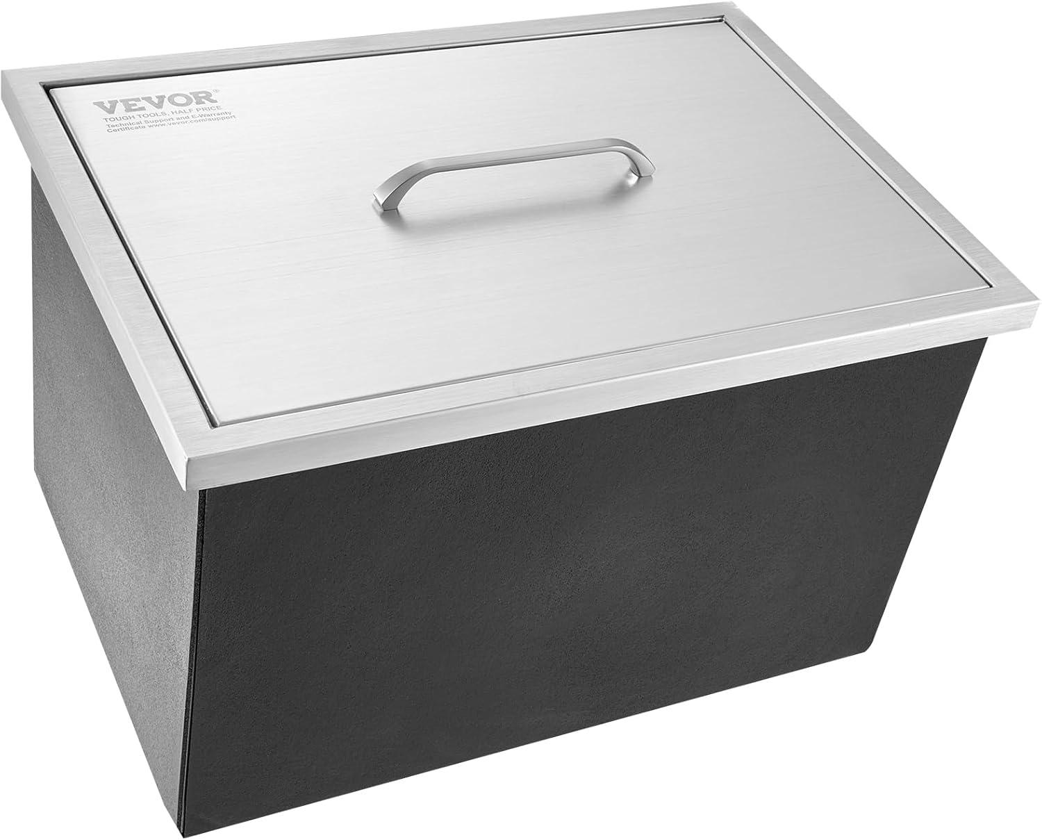 20" x 14" Stainless Steel Drop-In Ice Bin Chest