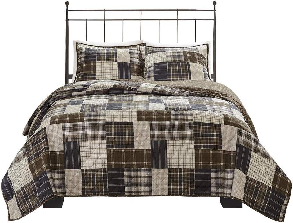 Timber 3 Piece Reversible Printed Quilt Set