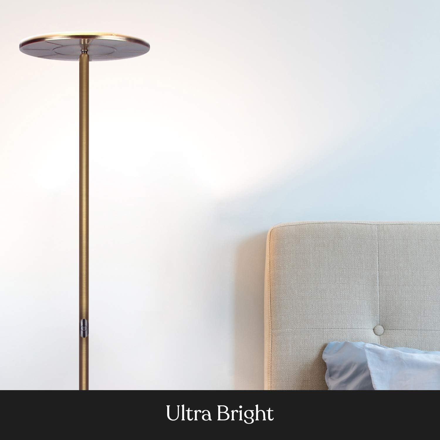 Brightech Flux 67 in. Industrial Dimmable LED Floor Lamp with Adjustable Head