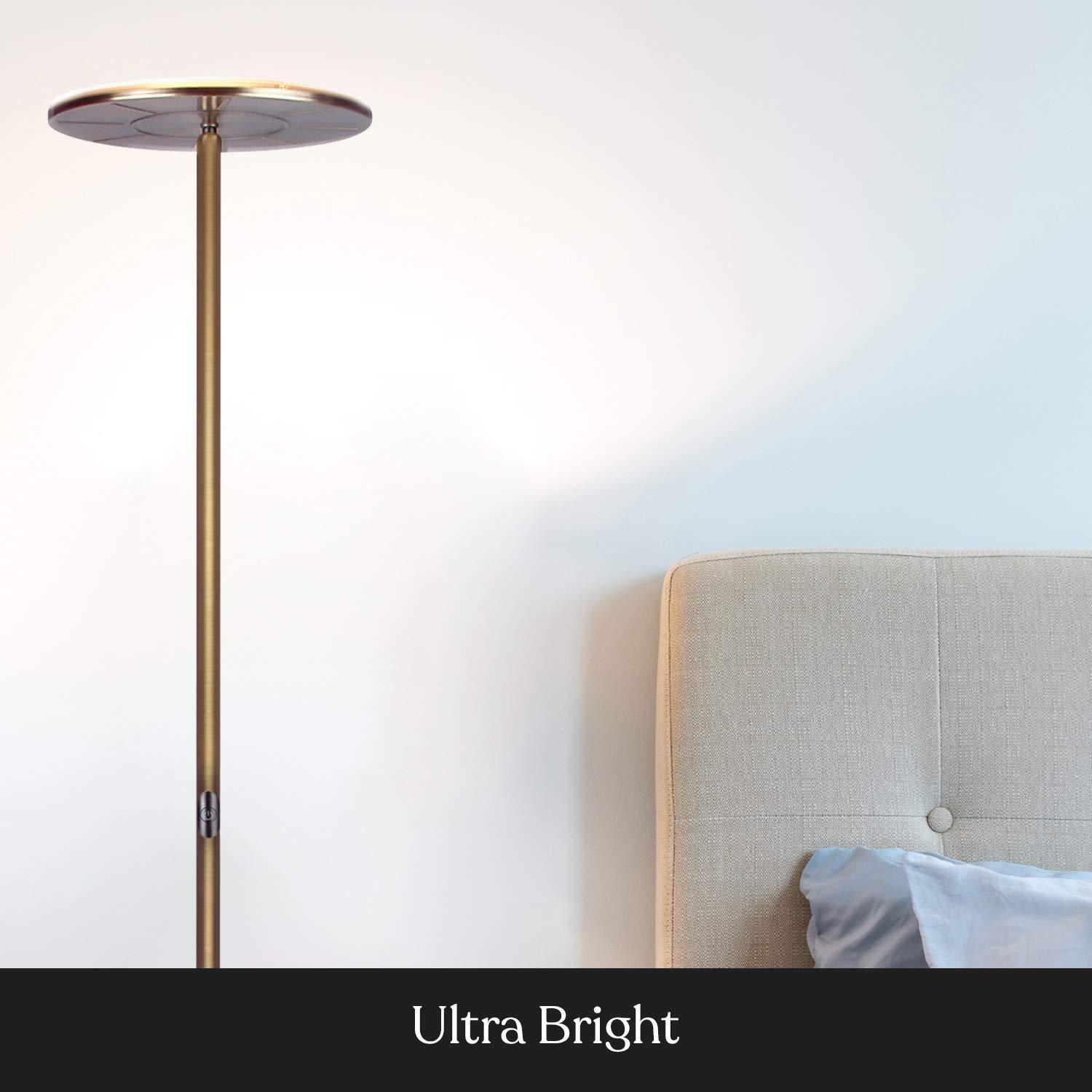 Brightech Flux 67 in. Industrial Dimmable LED Floor Lamp with Adjustable Head