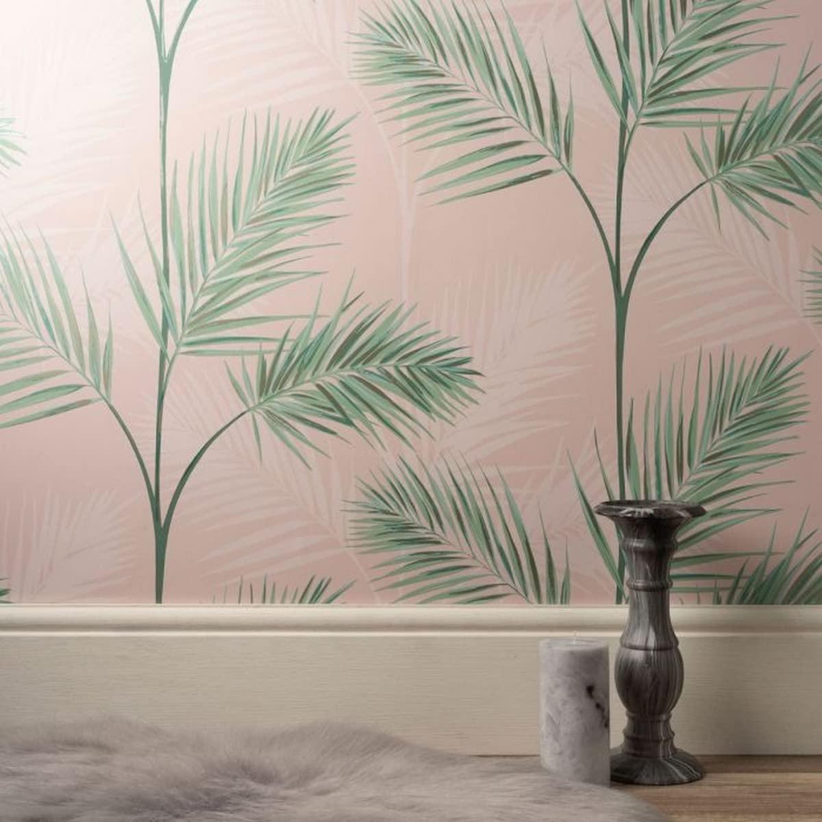 Fine Decor South Beach Evergreen Fronds Unpasted Paper Wallpaper, 20.5-in by 33-ft, 56.4 sq. ft.