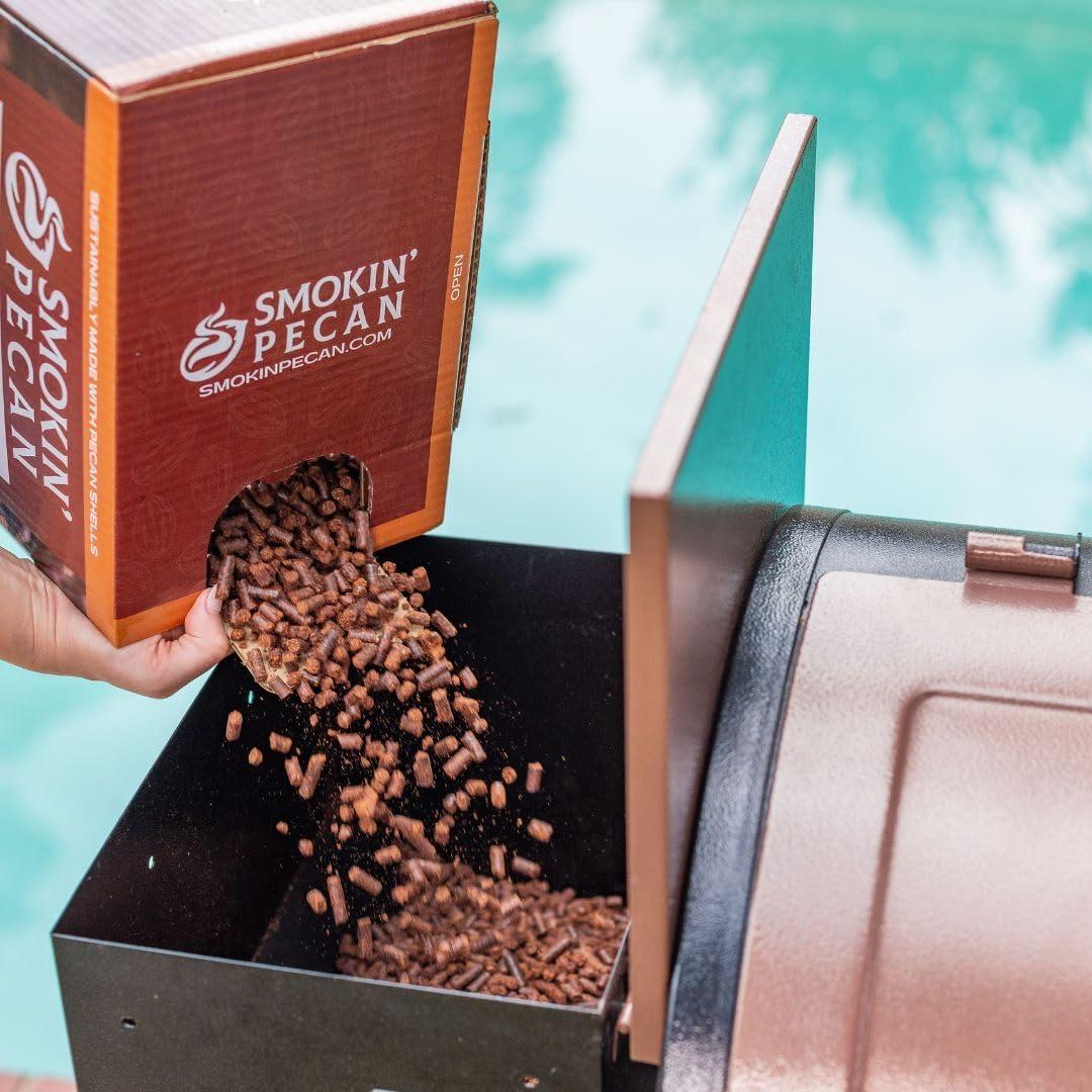 Smokin' Pecan 20 lb Box of 100% Natural Pecan Shell Pellets
