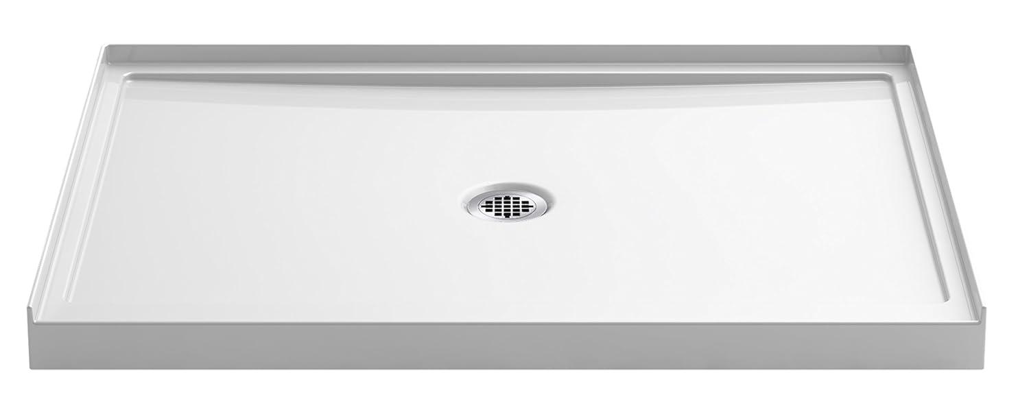 KOHLER Rely 34.0-in W x 36.0-in L Center White Shower Pan Base with 1.63-in H Threshold