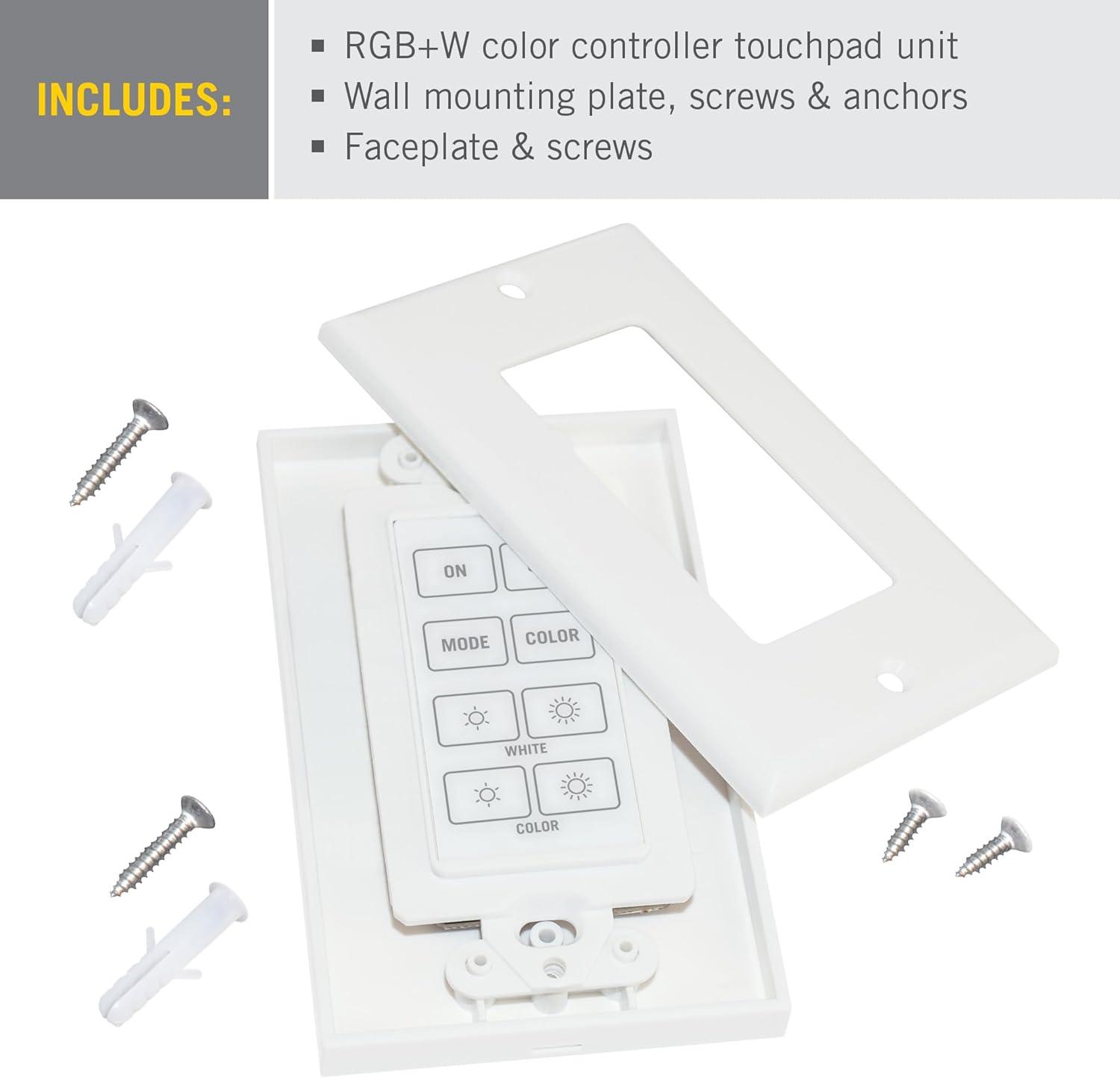 Wireless Wall Mount Touchpad for RGB+W LED Dimmers