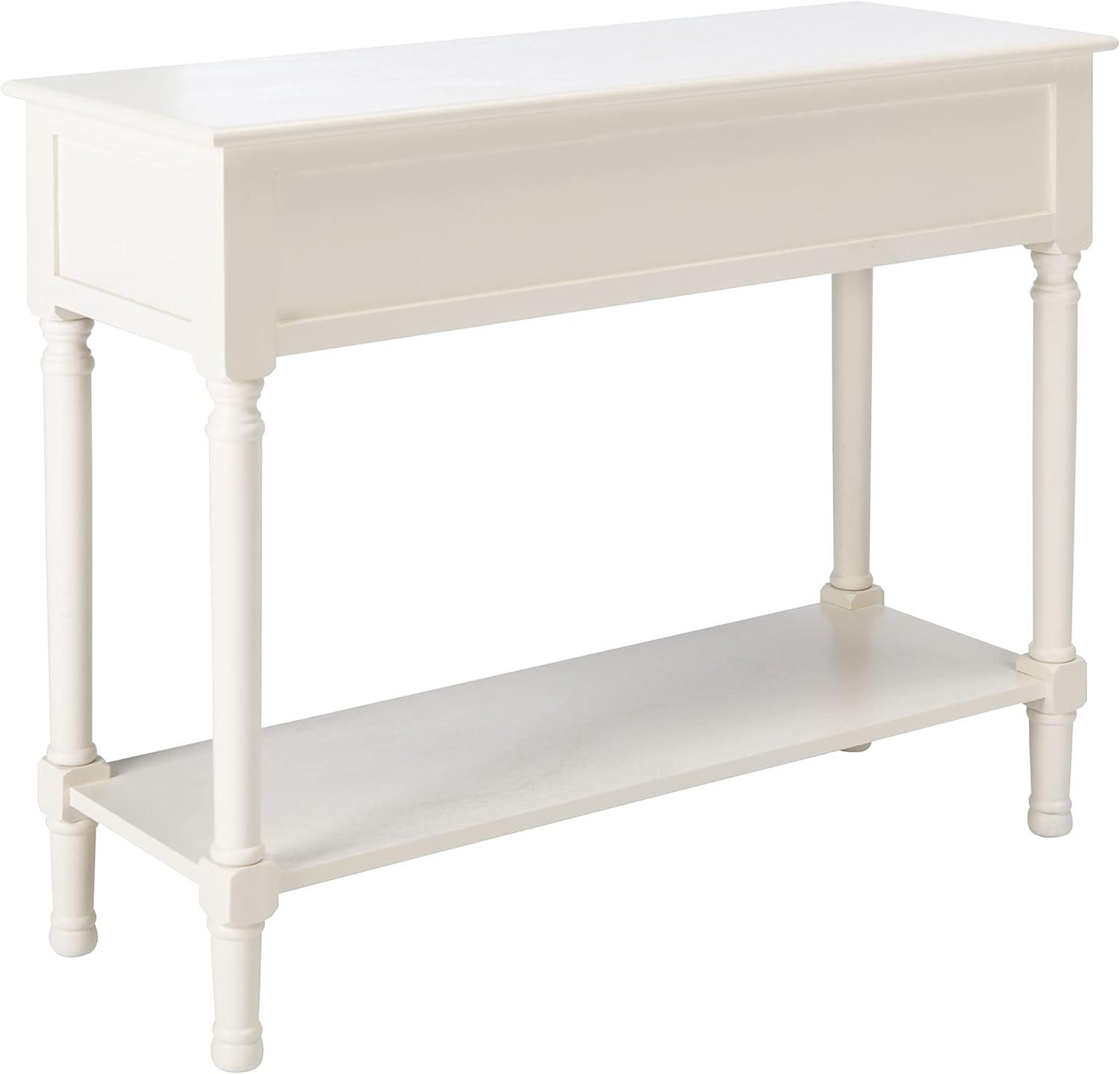 SAFAVIEH Haines Modern 2 Drawer Console Table, White