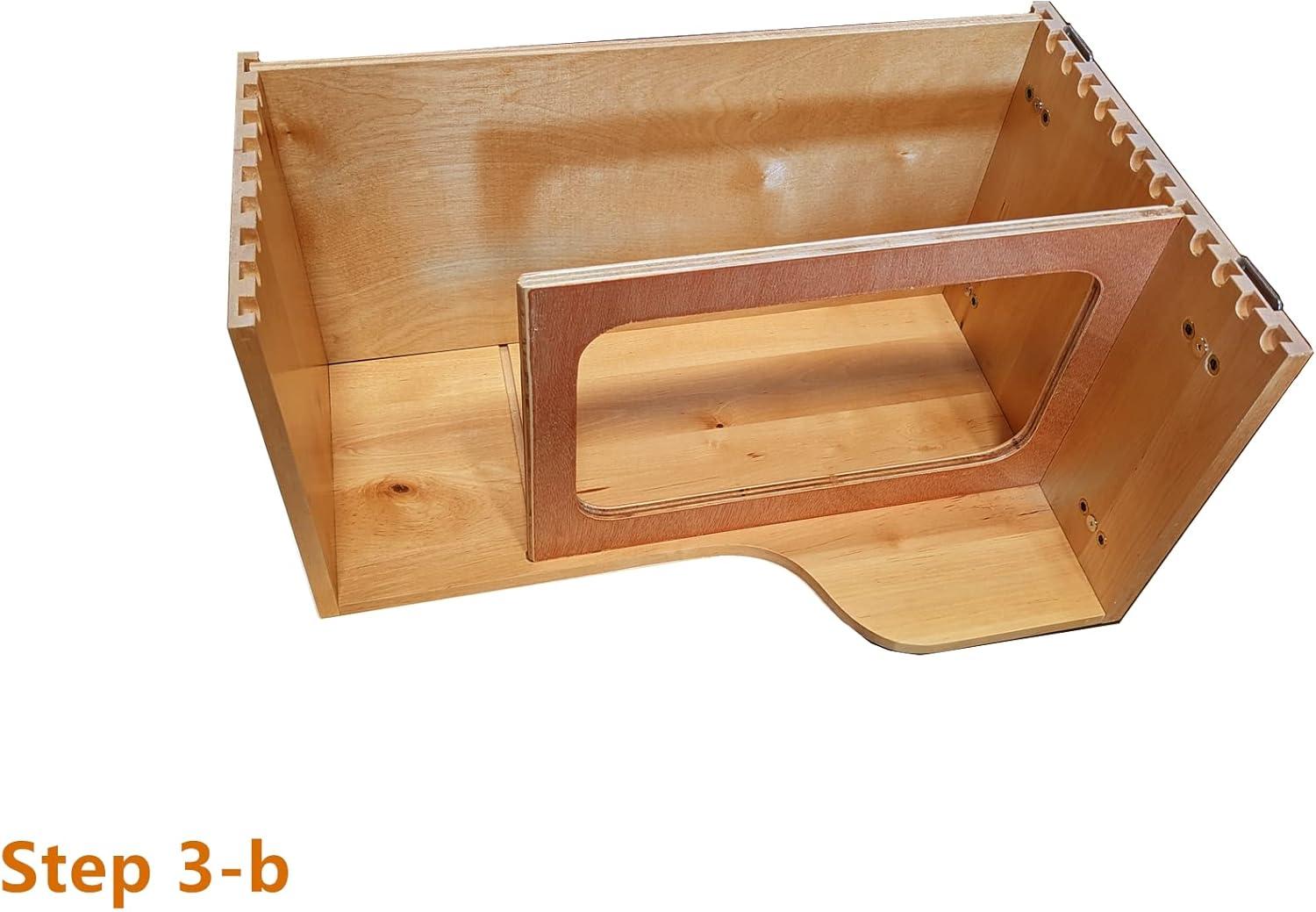 D.I.Y Kitchen Pull Out Trash Can System Wooden Frame Rollout Cabinet Organizer 11''Width (Trash Can Not Included)