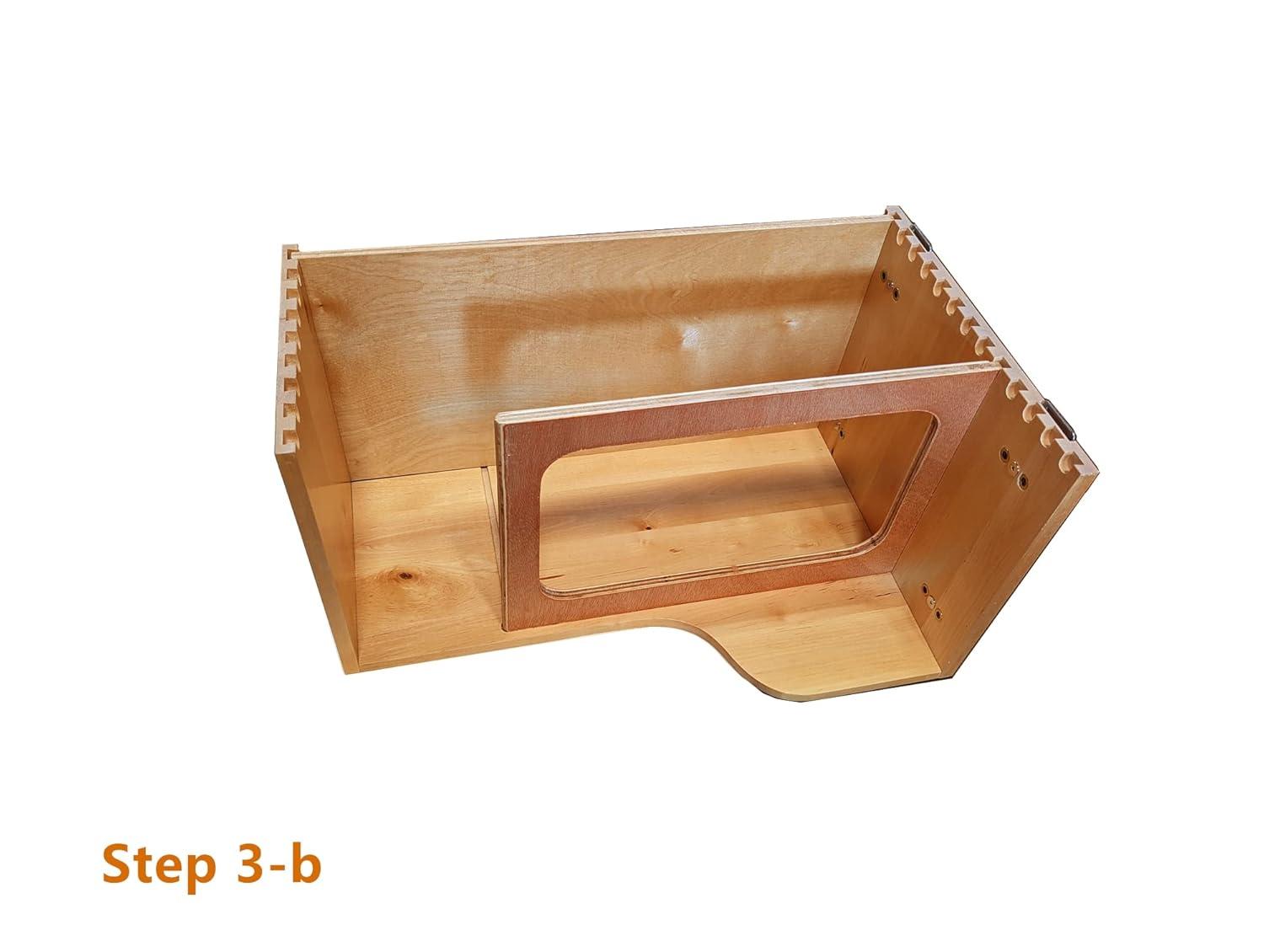 D.I.Y Kitchen Pull Out Trash Can System Wooden Frame Rollout Cabinet Organizer 11''Width (Trash Can Not Included)