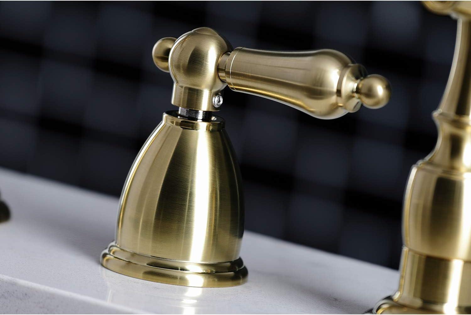 Kingston Brass Kb179.Albs Heritage 1.8 GPM Widespread Kitchen Faucet - Brass