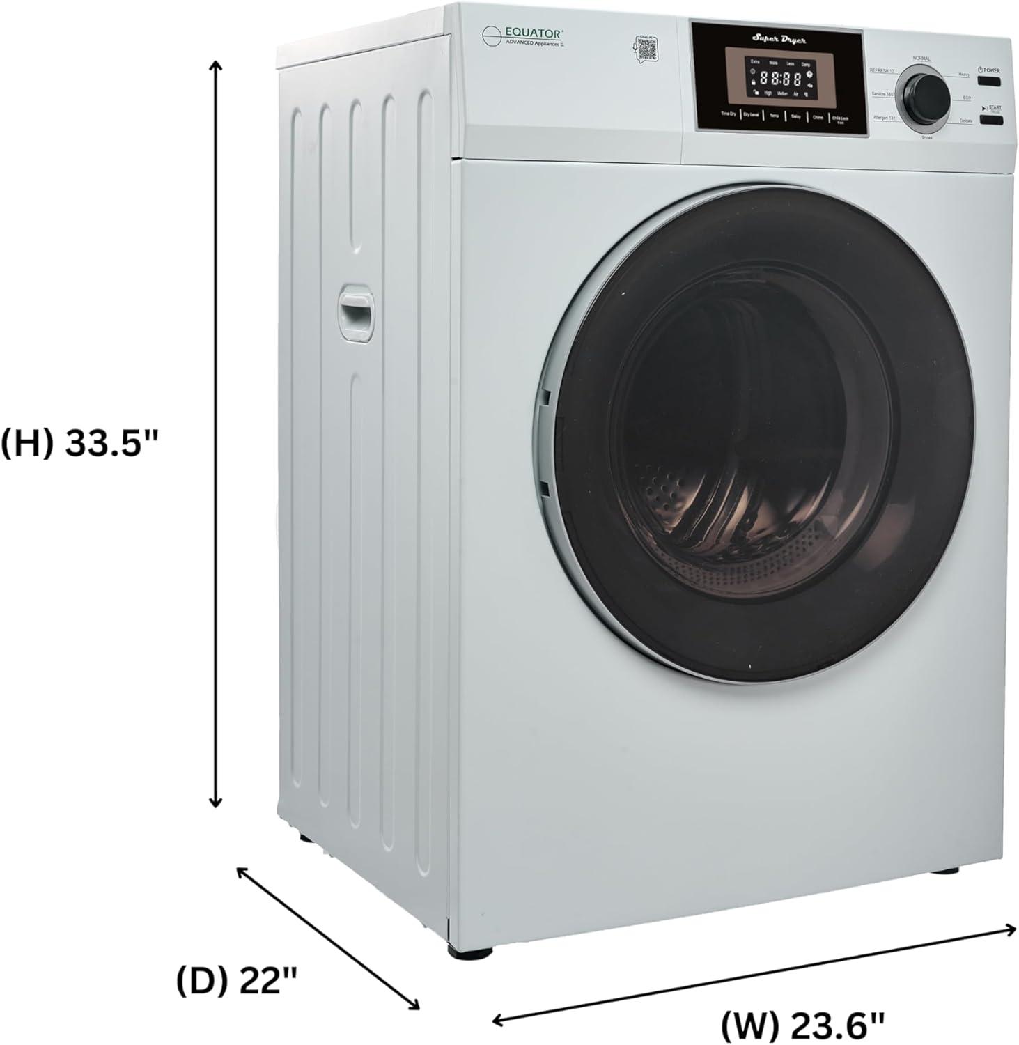 Equator Compact 24 In Vented Dryer 3.1cf/13lb Sensor Sanitize Shoes 110v/1500w