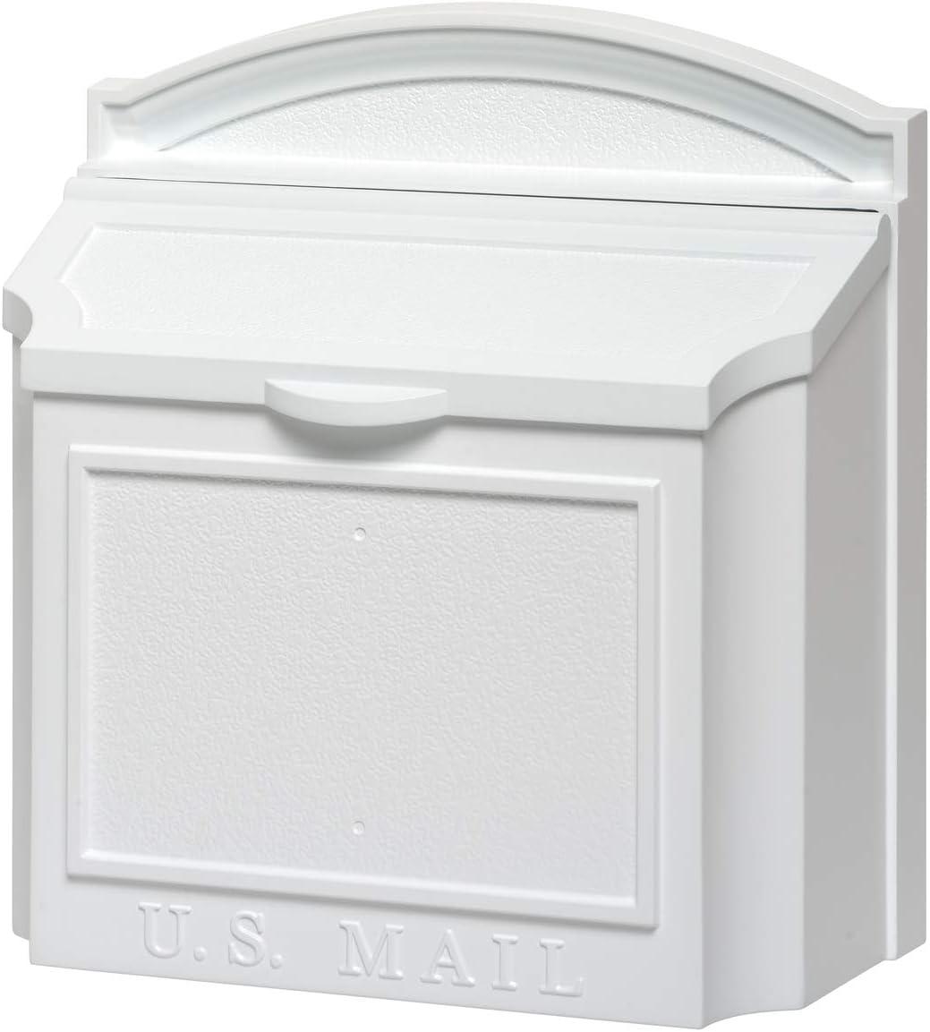 White Vertical Aluminum Lockable Mail Drop Box