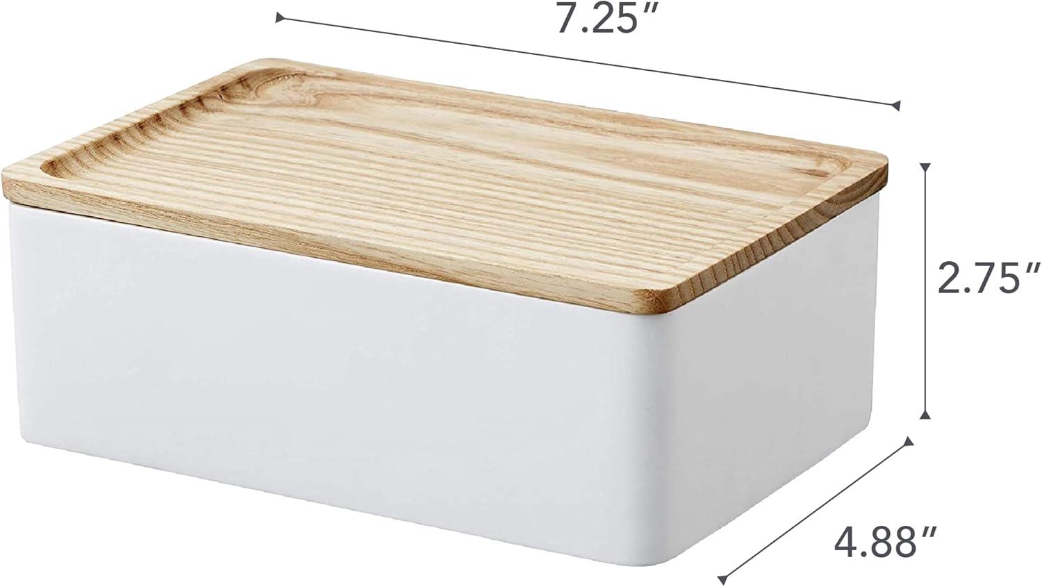 Yamazaki Home Accessory Box, Polystone, Lid